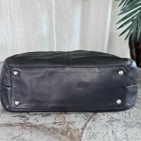 Coach Soho Pleated North South Tote F15045 And Trifold Wallet Set SV/Black - Picture 9 of 15